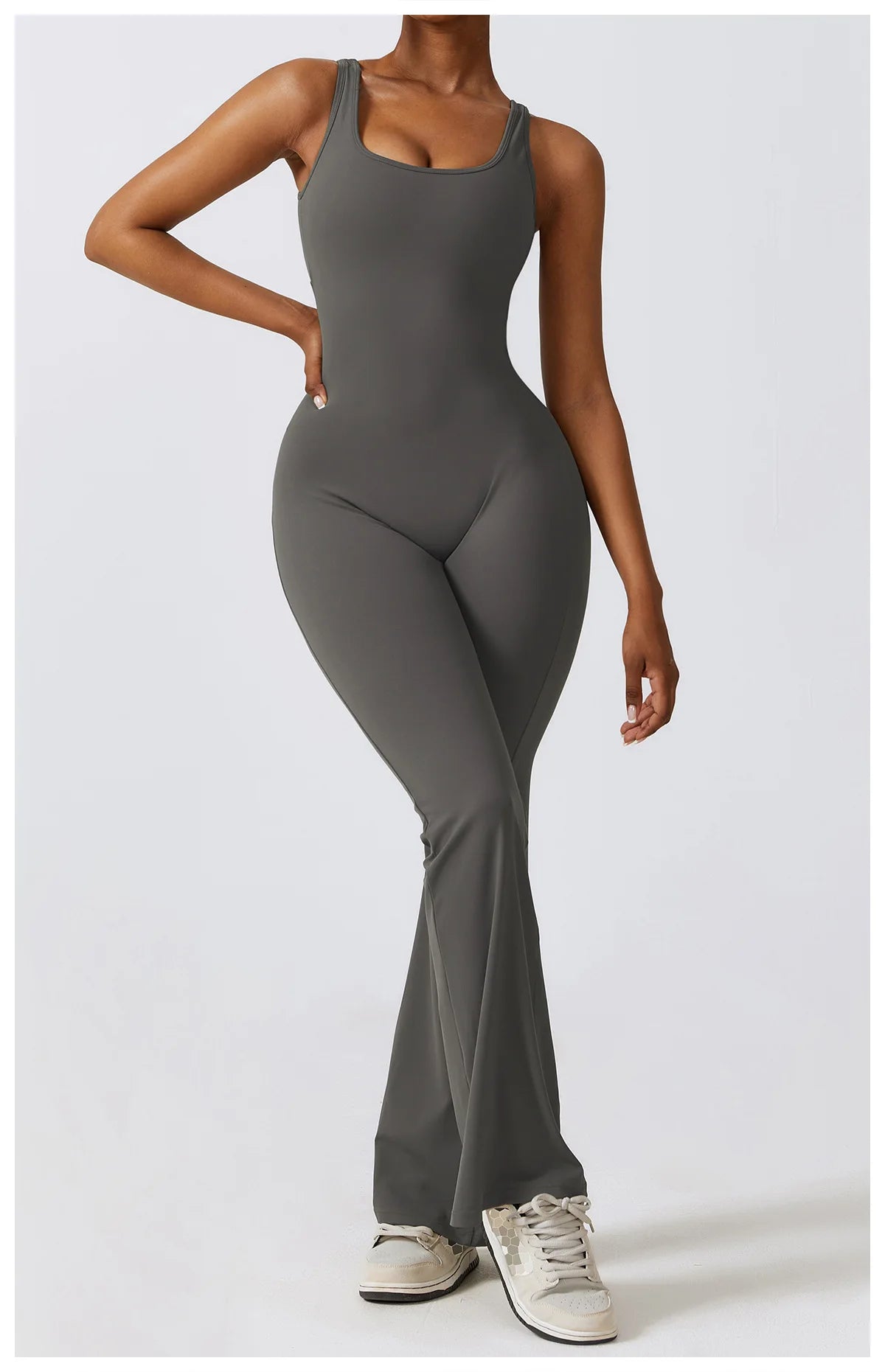 Open back yoga jumpsuits- Tess