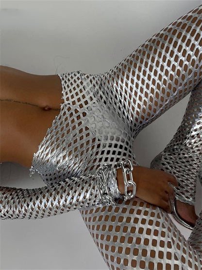 Metallic Mesh Suit- Kaya