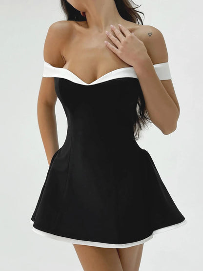 Elegant Strapless Mini Dress- Sofia