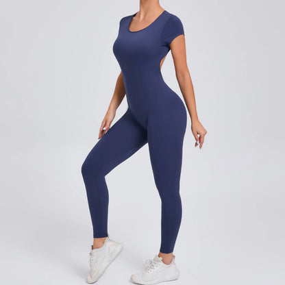 open back yoga jumpsuit- Nasia