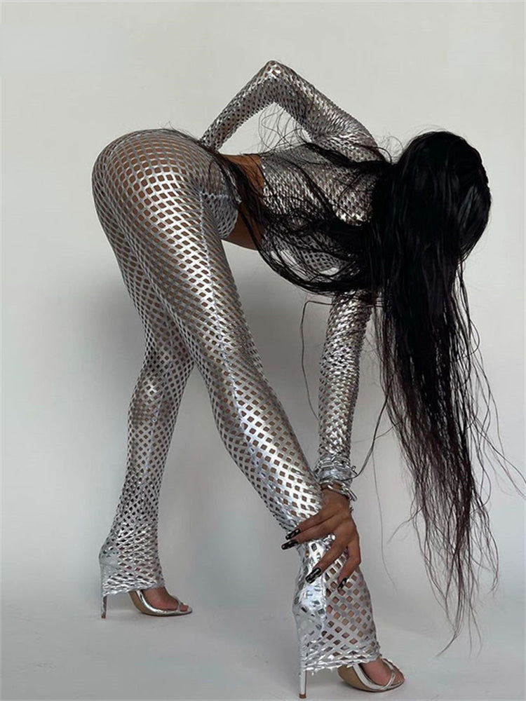 Metallic Mesh Suit- Kaya