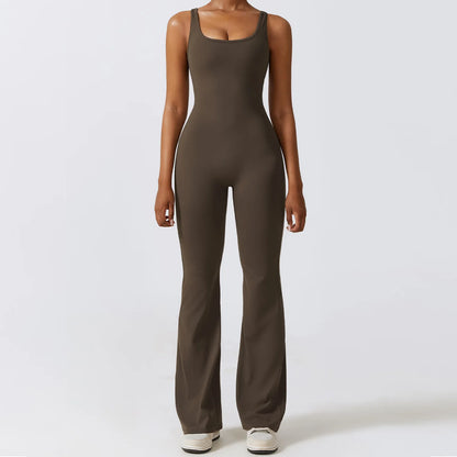 Open back yoga jumpsuits- Tess