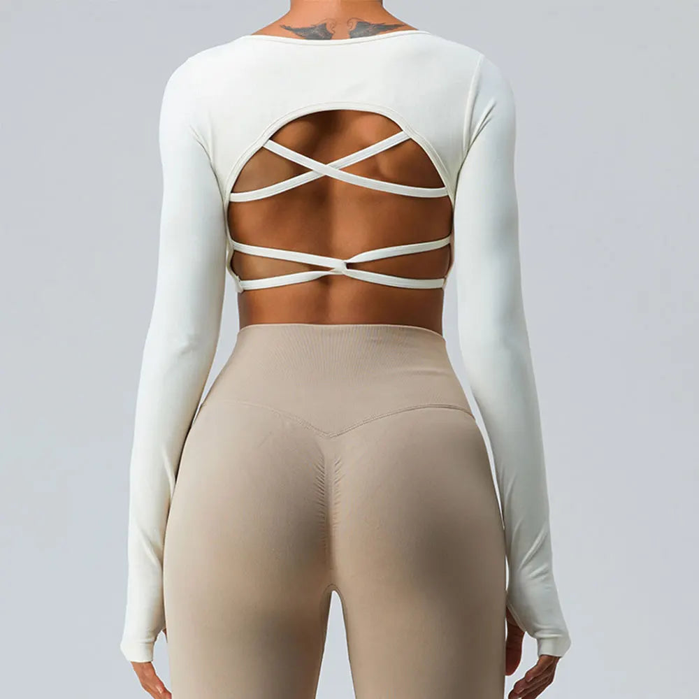 Open back yoga set- Gia