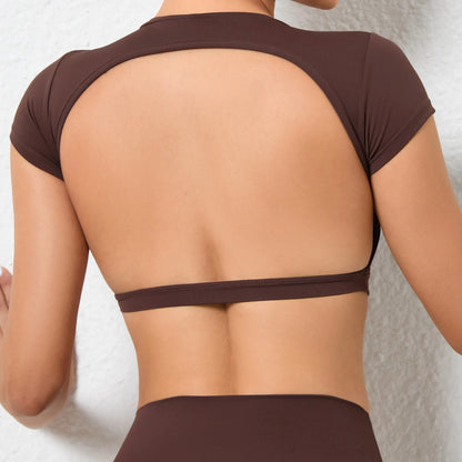 Sporty open back yoga top- Zoe