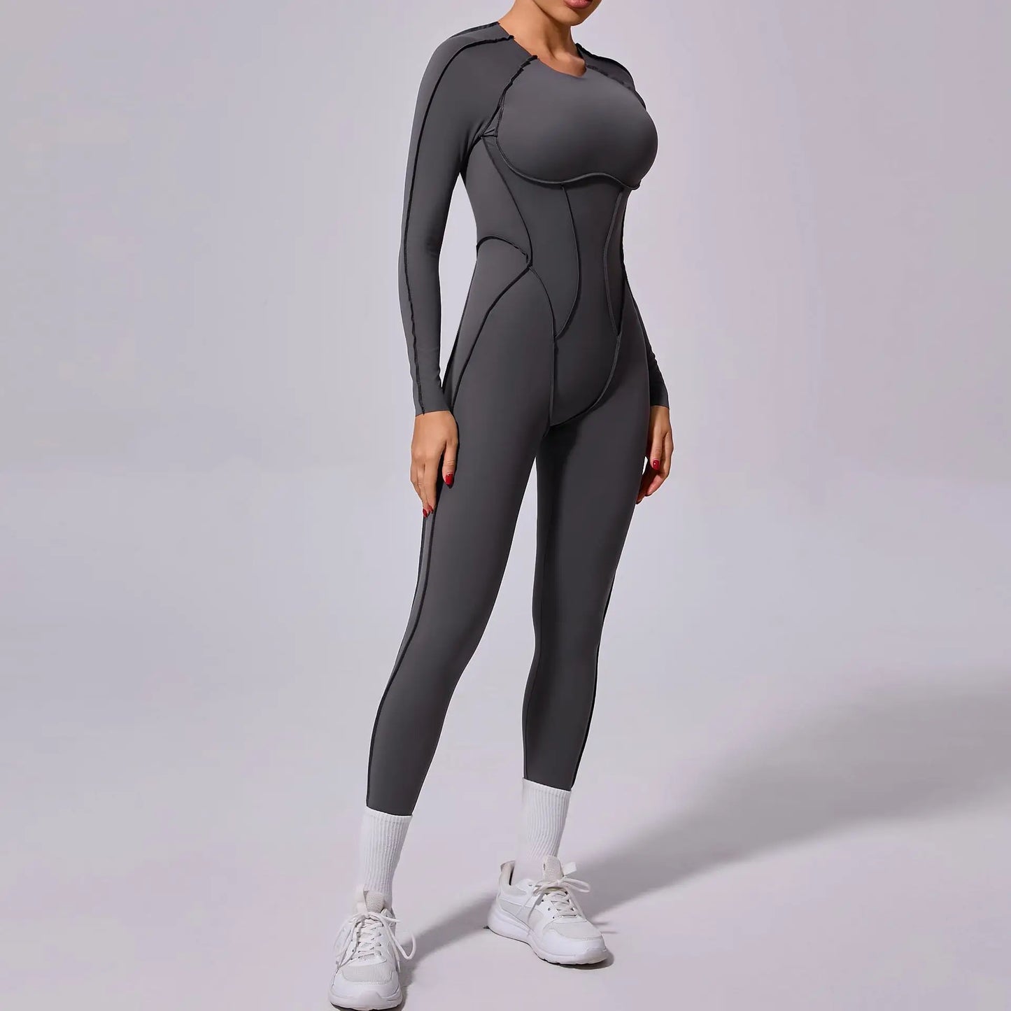 Sporty geometric jumpsuit- Juno