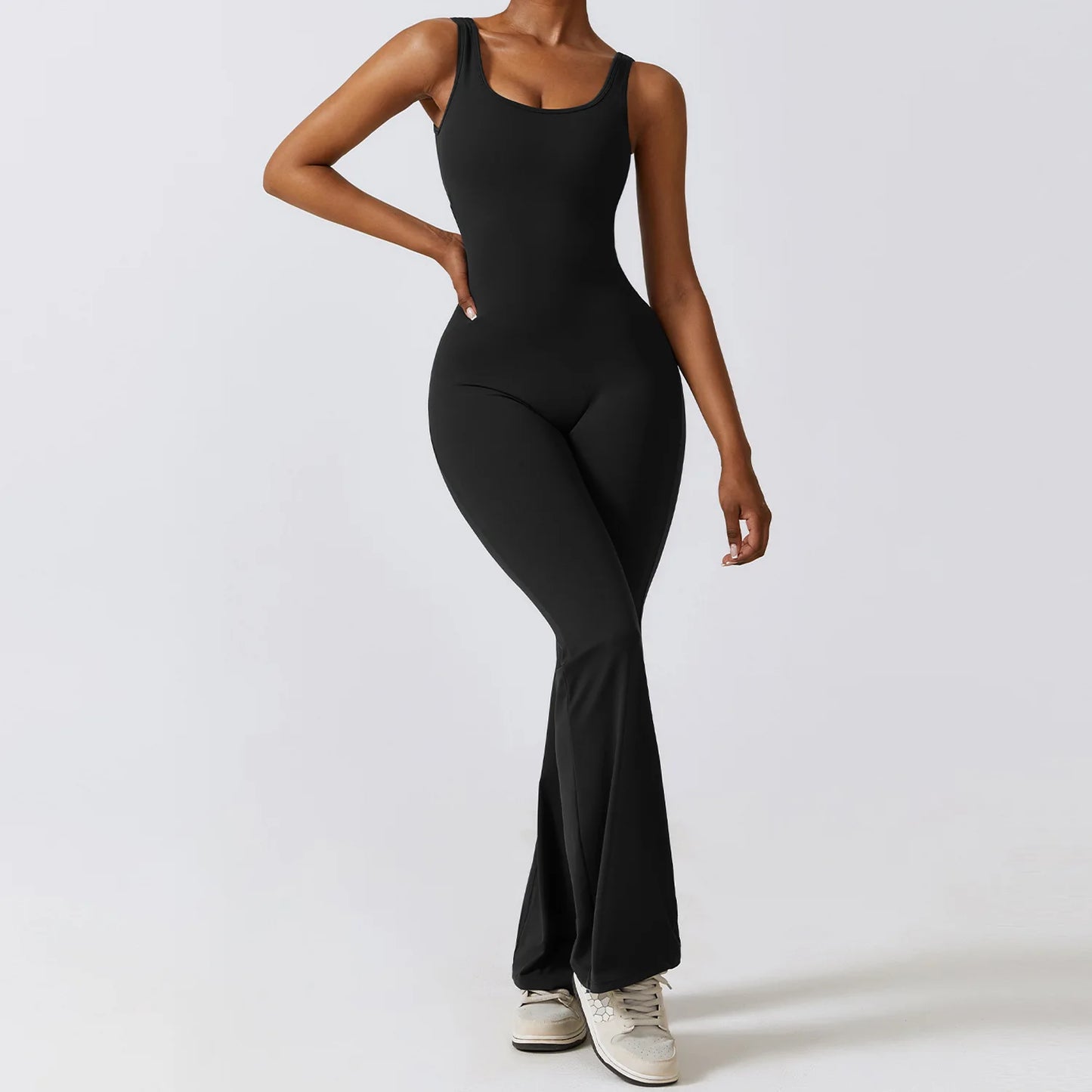 Open back yoga jumpsuits- Tess