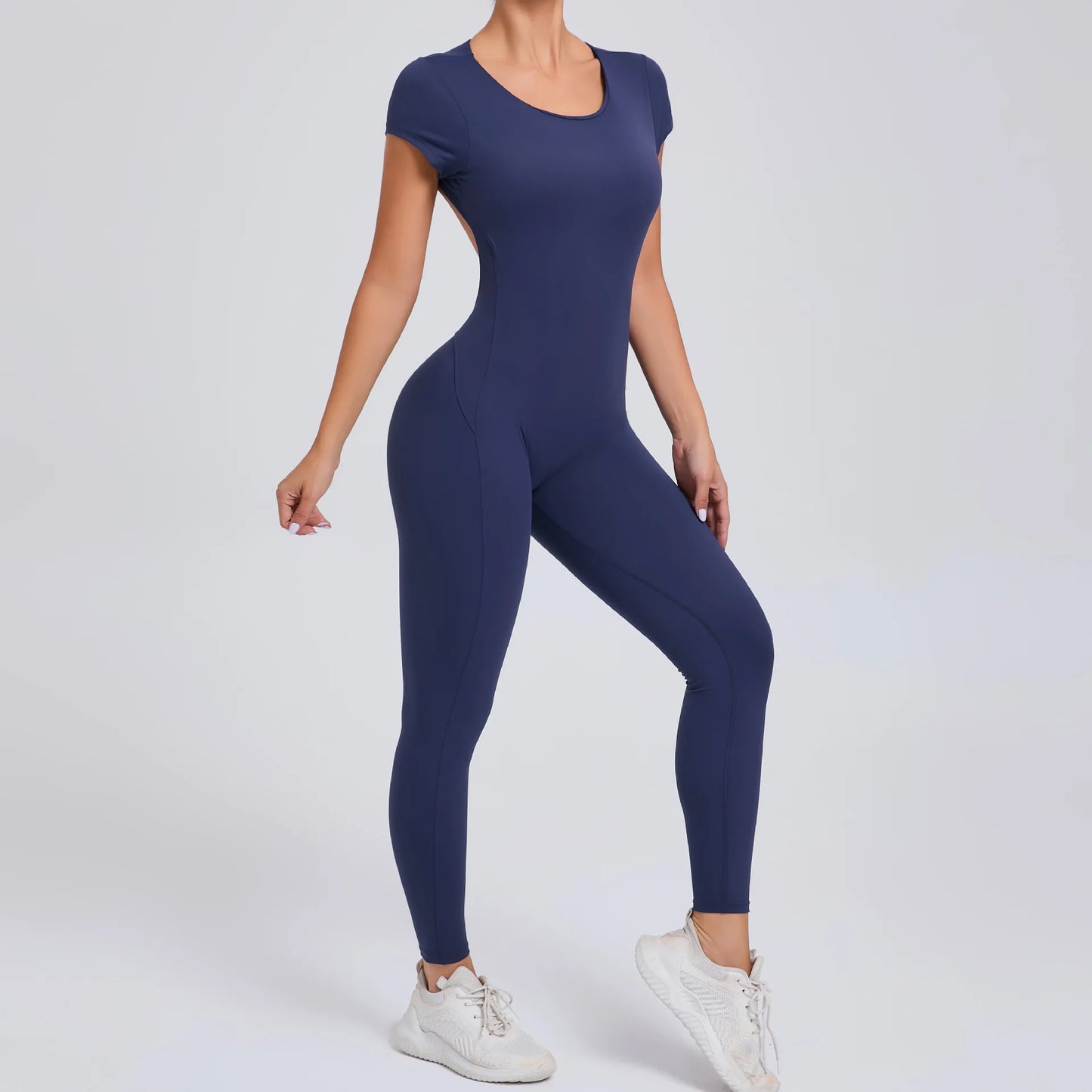 open back yoga jumpsuit- Nasia