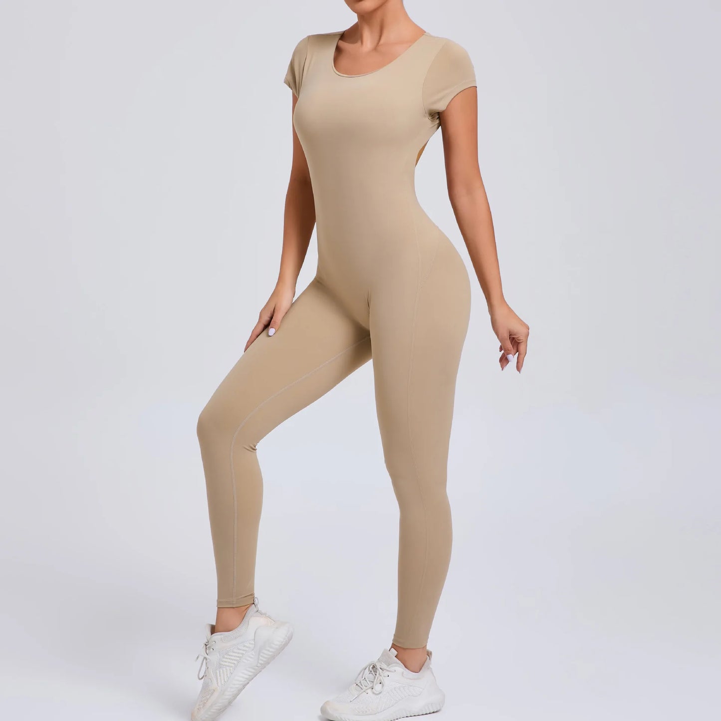 open back yoga jumpsuit- Nasia