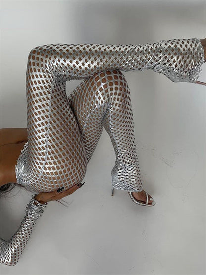 Metallic Mesh Suit- Kaya