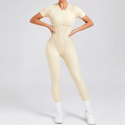 Sporty geometric jumpsuit- Juno