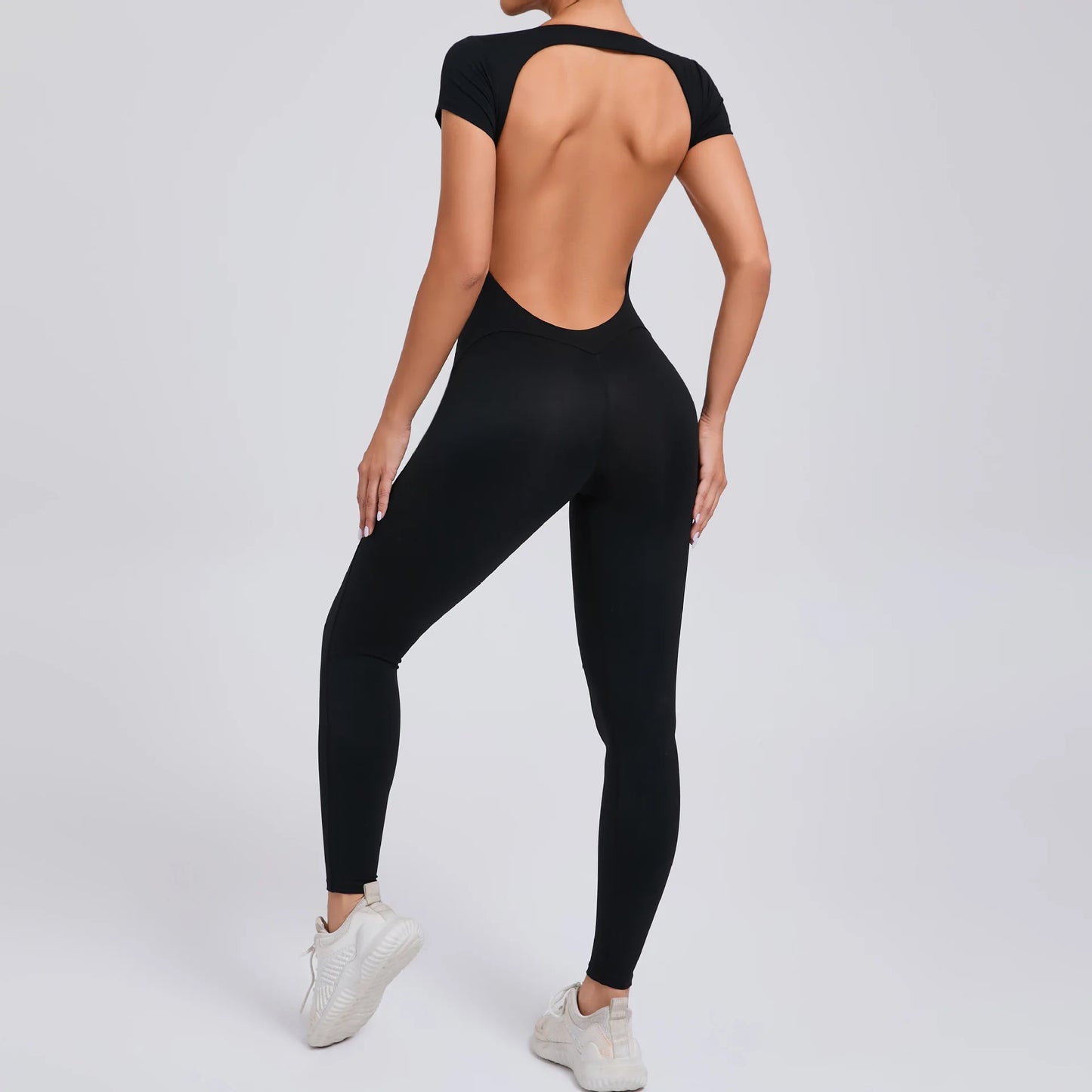 open back yoga jumpsuit- Nasia