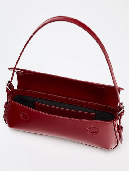 Elegant Shiny Red Bag- Dian