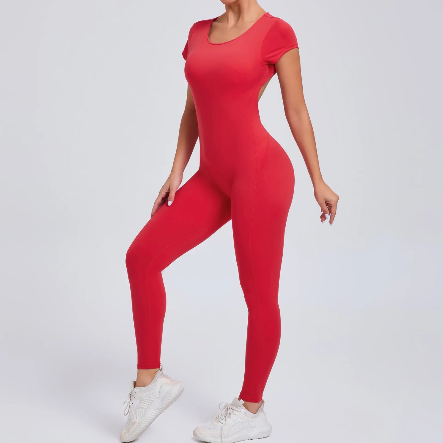 open back yoga jumpsuit- Nasia