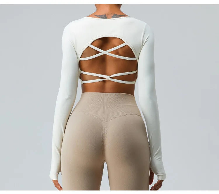 Open back yoga set- Gia