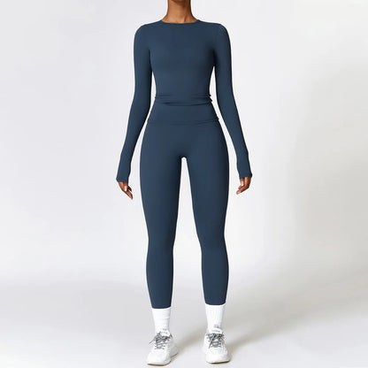 Long sleeve yoga bodysuit shapewear- Mila