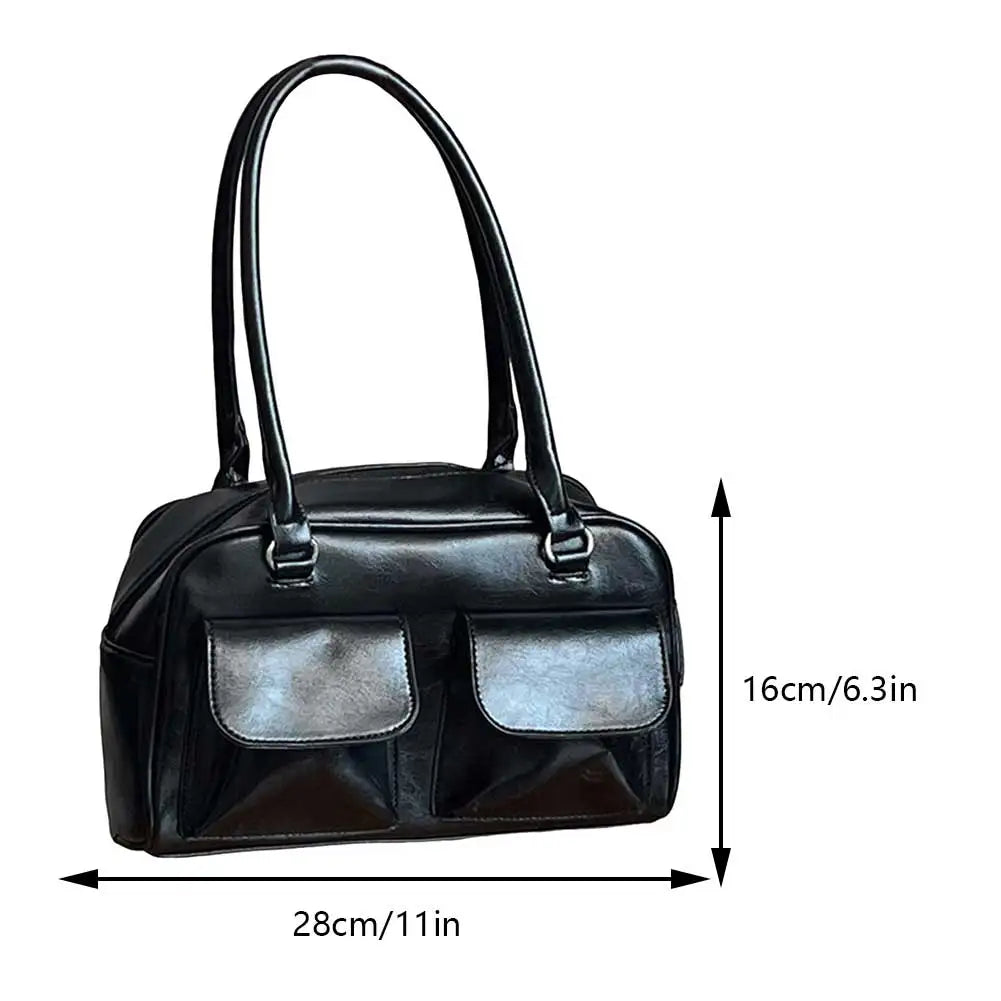 Retro PU Shoulder Satchel Bag- Casey