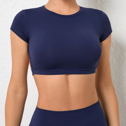 Sporty open back yoga top- Zoe