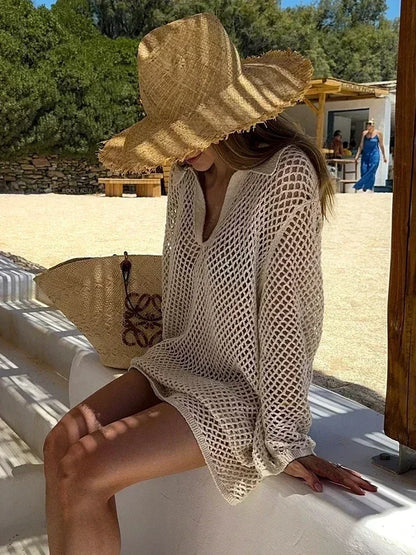 Crochet Beach Mini Dress- Bonita