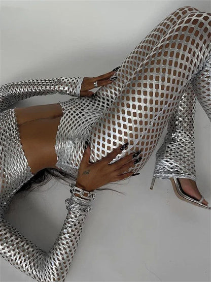 Metallic Mesh Suit- Kaya