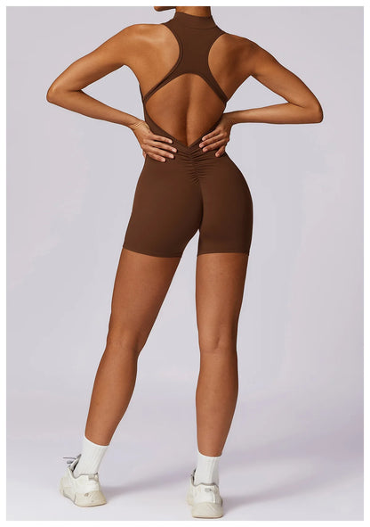 Open back yoga jumpsuit- Cali