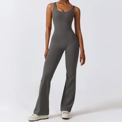 Open back yoga jumpsuits- Tess