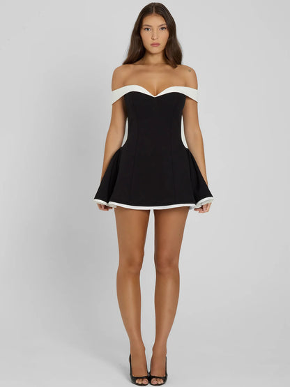 Elegant Strapless Mini Dress- Sofia