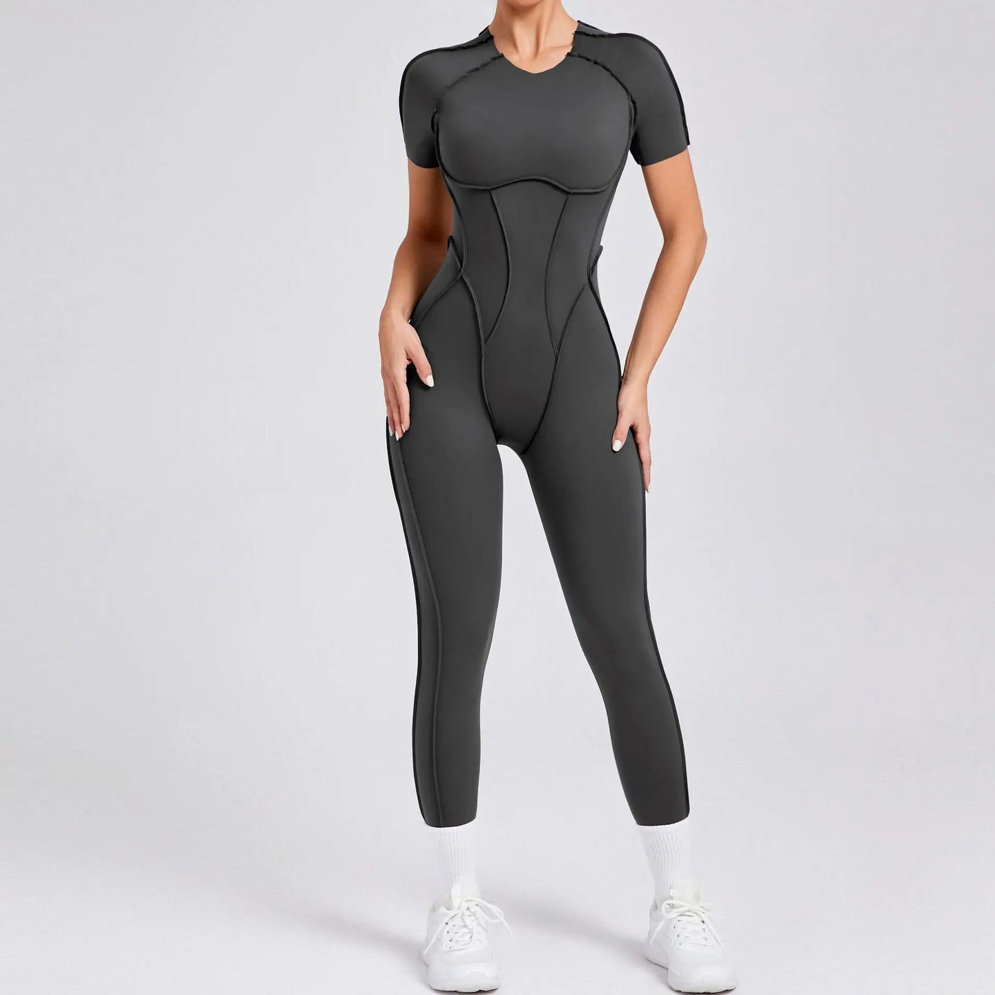 Sporty geometric jumpsuit- Juno