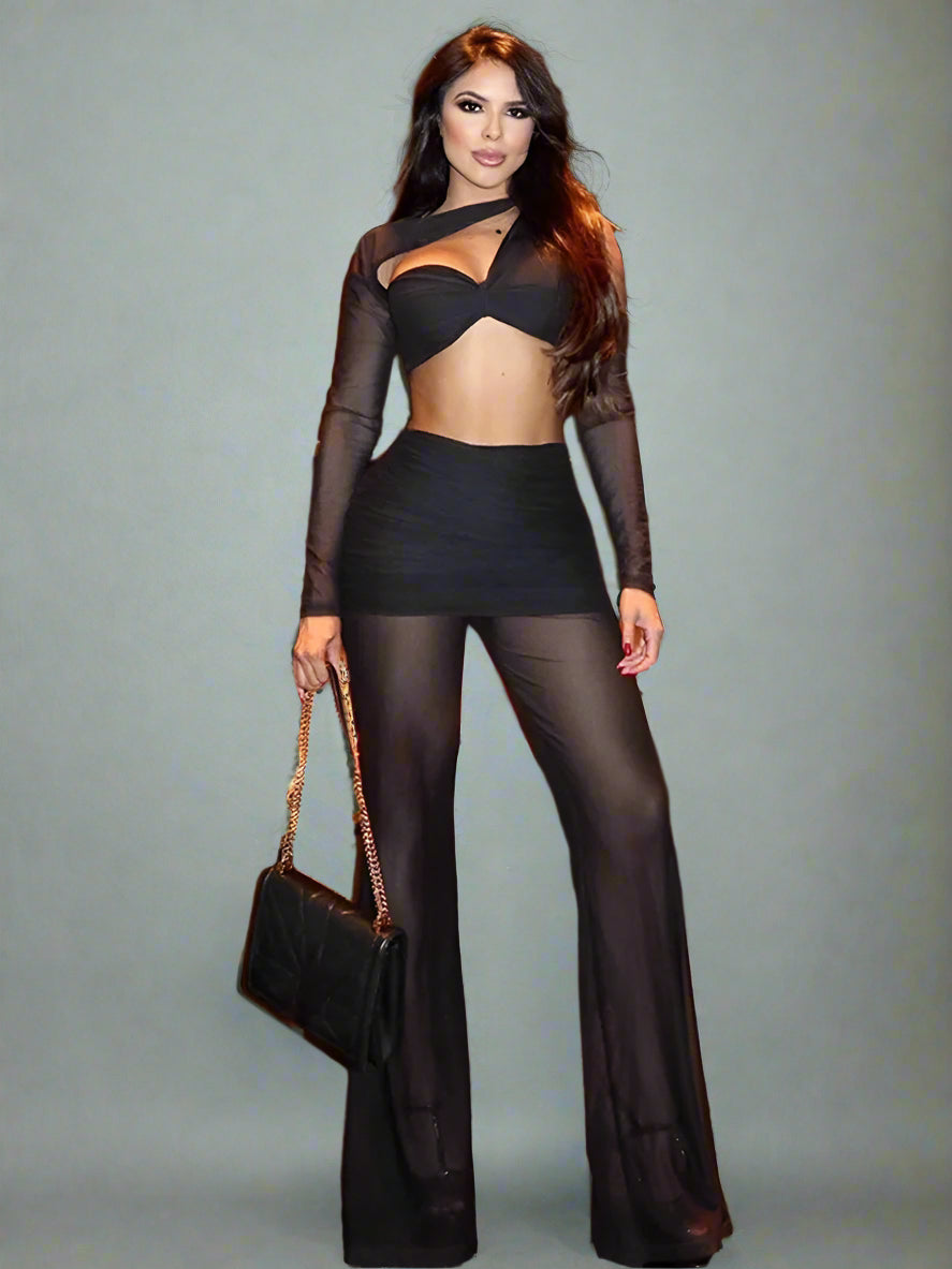 Elegant Sheer Mesh Set- Roya