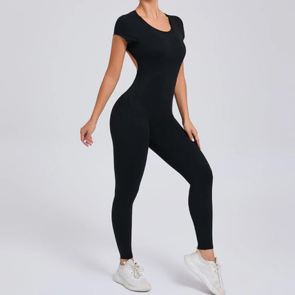 open back yoga jumpsuit- Nasia