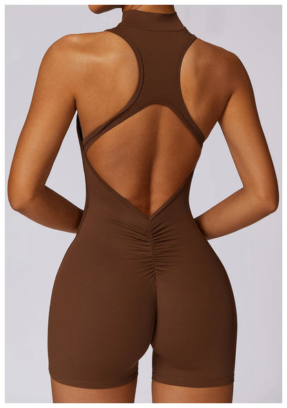 Open back yoga jumpsuit- Cali